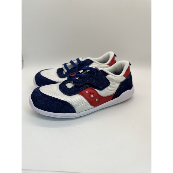 Saucony Unisex-Child Jazz Riff Sneaker Size  11W Red White‎ and Blue EUC! - Picture 1 of 7
